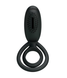 Cockring vibrant en silicone avec stimulateur clitoridien Esther - CC592166